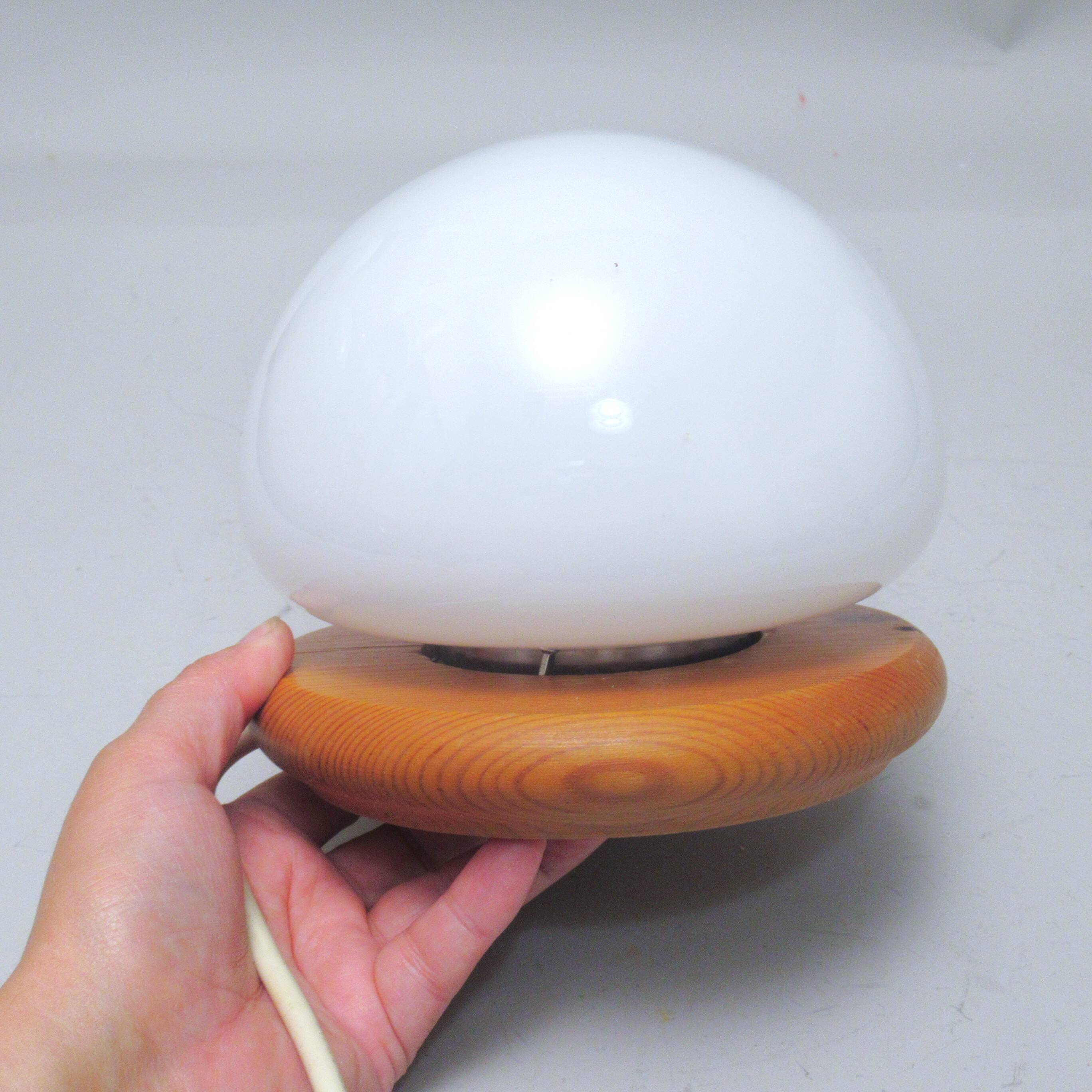 Cosmo Designs 1970s pine base globe lamp