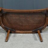 Louis XVI style walnut basket bench – 2nd part of the 19th century