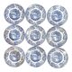 9 English faience plates Broadhurst Staffordshire