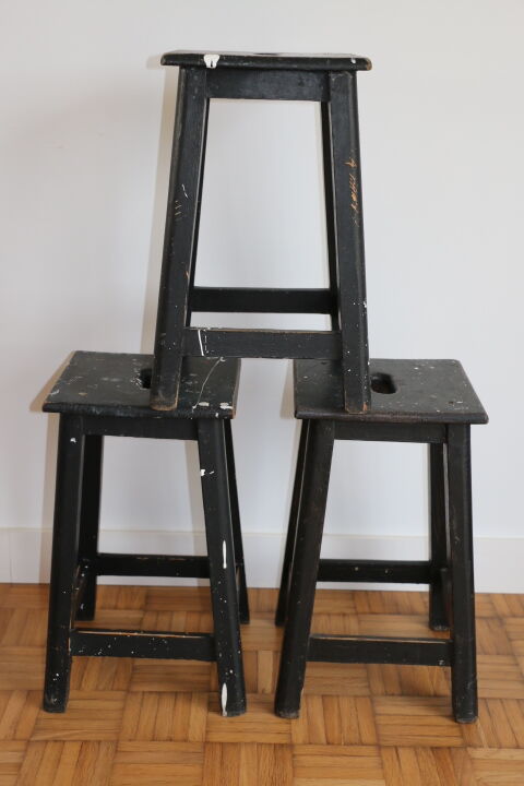 Black oak stool 460mm