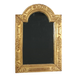 Antique mirror with hat-shaped frame, carved and gilded wood, 46x32 cm D011