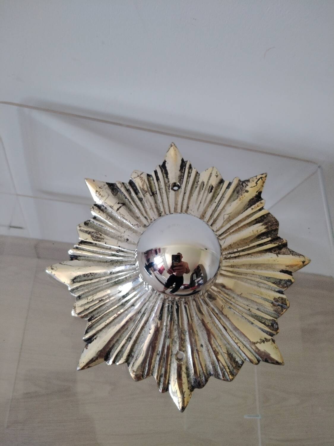 Superb Vintage Soleil mirror wall light