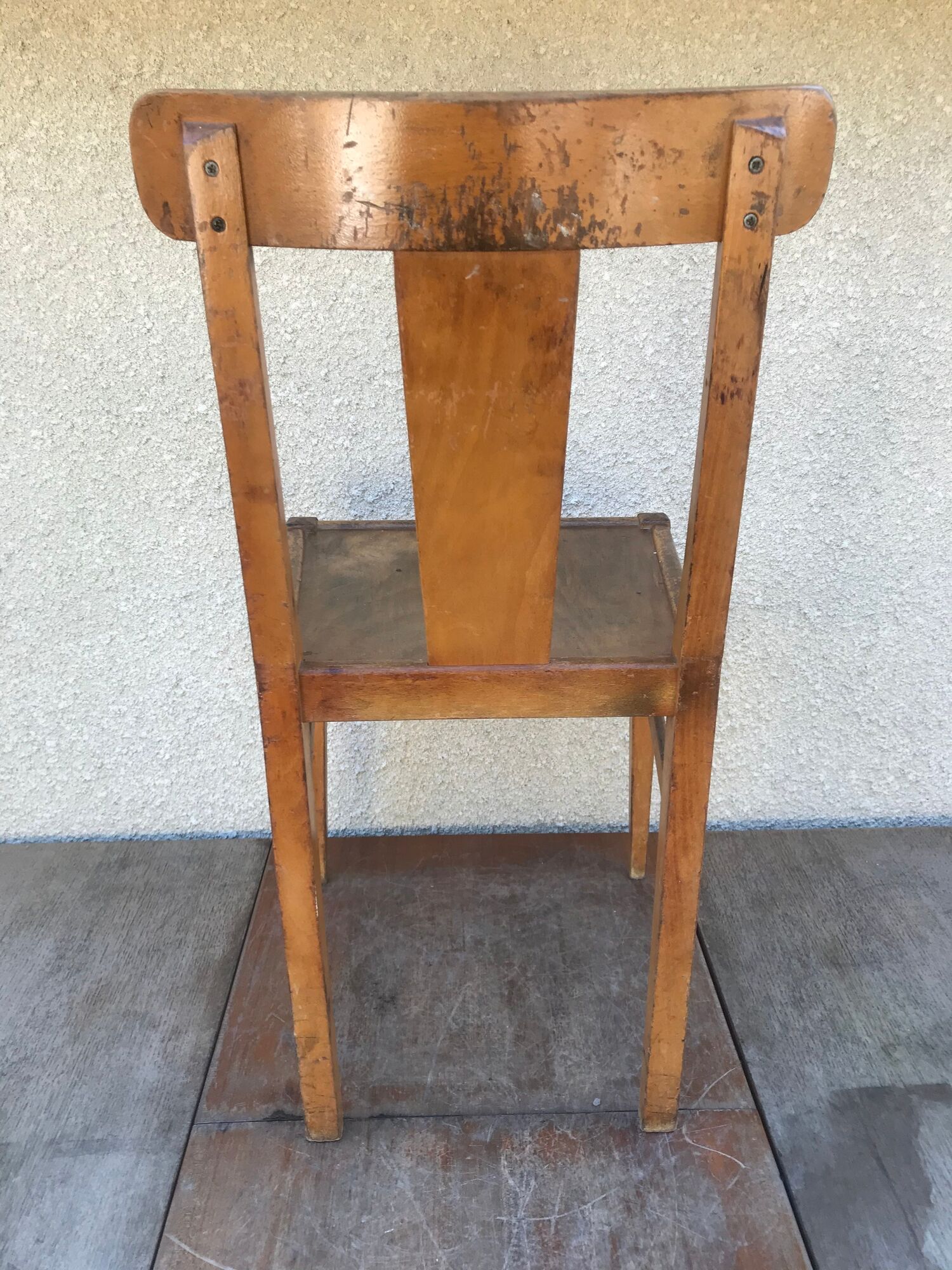 Series of 3 chairs old bistrot 60s vintage