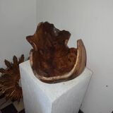 70s olive wood monoxyl cup