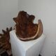 70s olive wood monoxyl cup