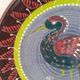 Ceramic wall plate folk bird