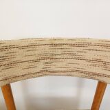 Pair of vintage Baumann chairs in wood and fabric from the 70s