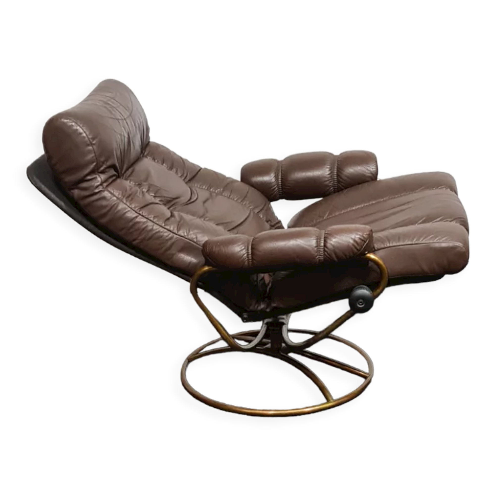 Vintage leather stressless reclining chair