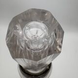 Ancienne carafe en cristal gravé Rhum, XIXeme