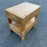 Pair of bedside tables vintage solid elm home revived bedside table