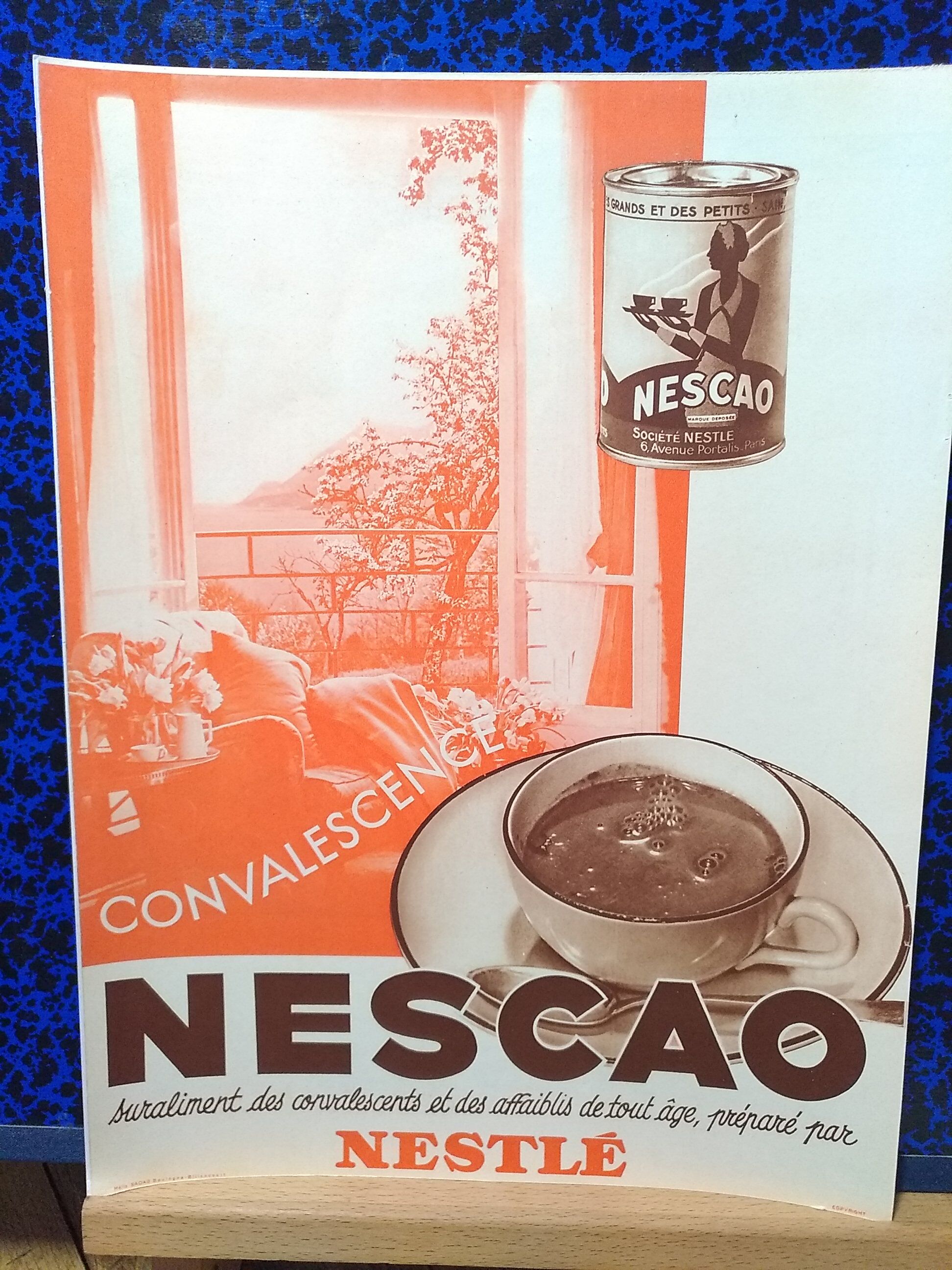 Publicité Nescao Nestlé issue d'une revue d'époque