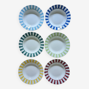 6 Digoin soup plates