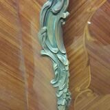 Low bronze marquèterie and marble top