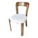 Beech chair with ecru boucle cotton "Rey" by Bruno Rey