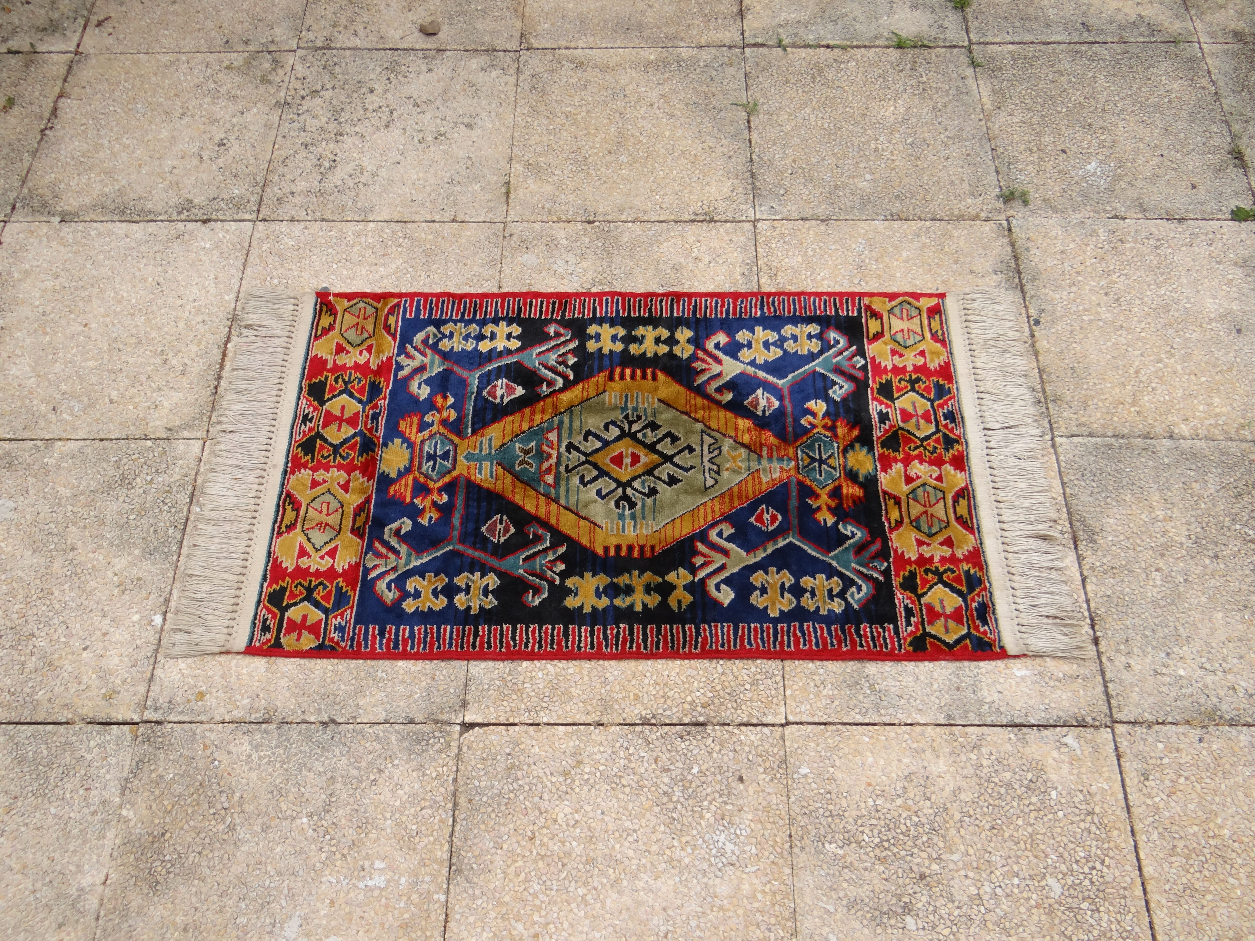 Izmir oriental rug 120x60 cm with vintage handmade Anatolian patterns
