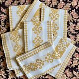Set of 11 ocher napkins