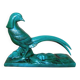Pheasant statue sculpture glazed ceramic Ch.Lemanceau Art Deco