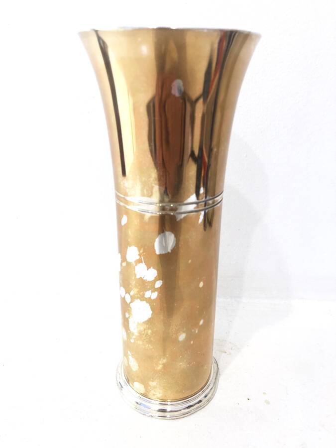 Silver metal vase BSF Germany, 1970