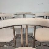 Set de 6 chaises de salle à manger vintage par Belgo Chrom, 1980