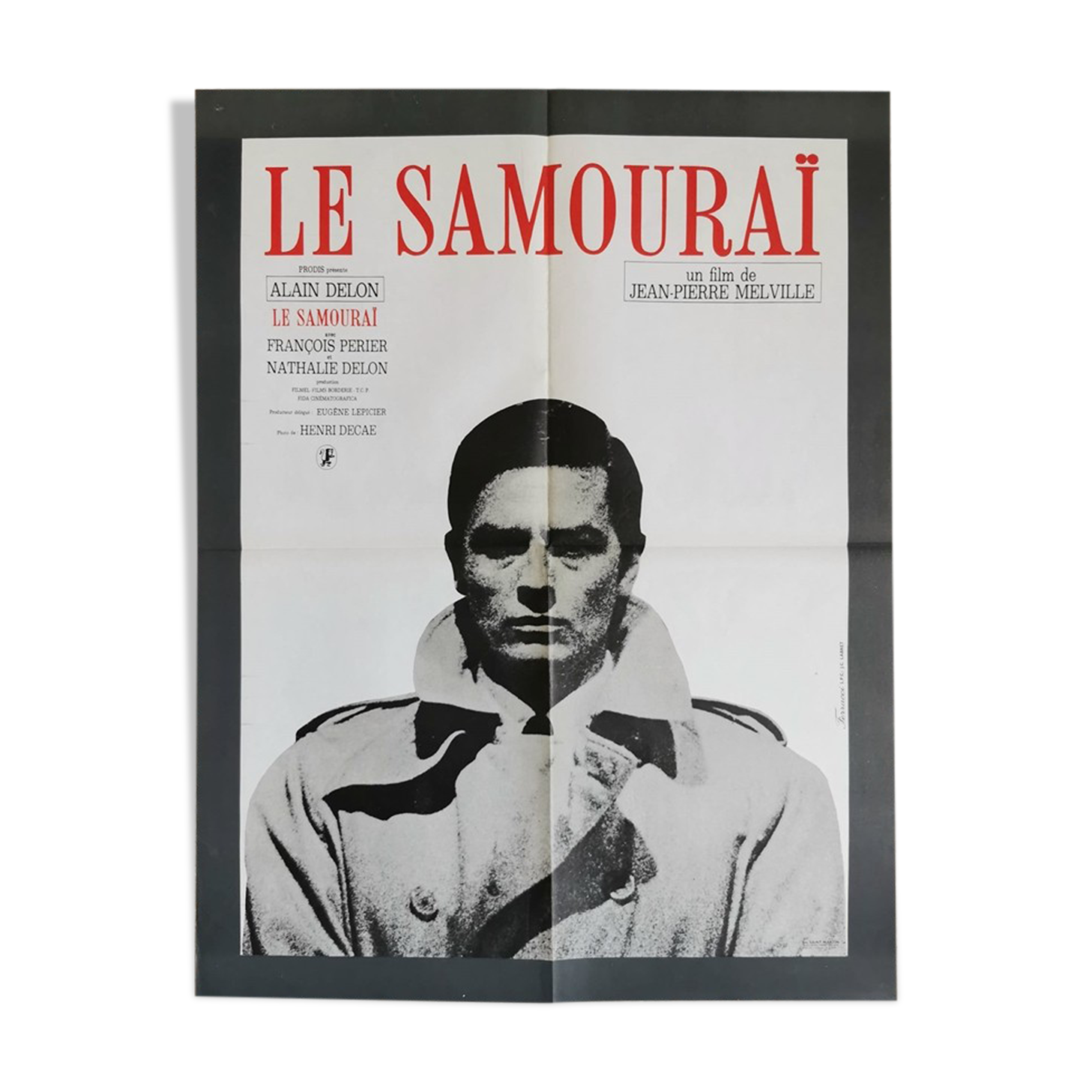 The Samurai Jean pierre melville Alain Delon original poster of 1967