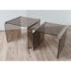 Set of 2 glass trundle tables by Gallotti and Radice 1970