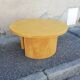 Vintage coffee table round light wood