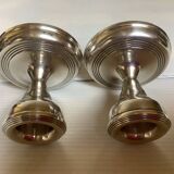 Pair of small silver candlesticks with hallmarks