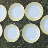 7 assiettes plates vintage Orches moulin de loups