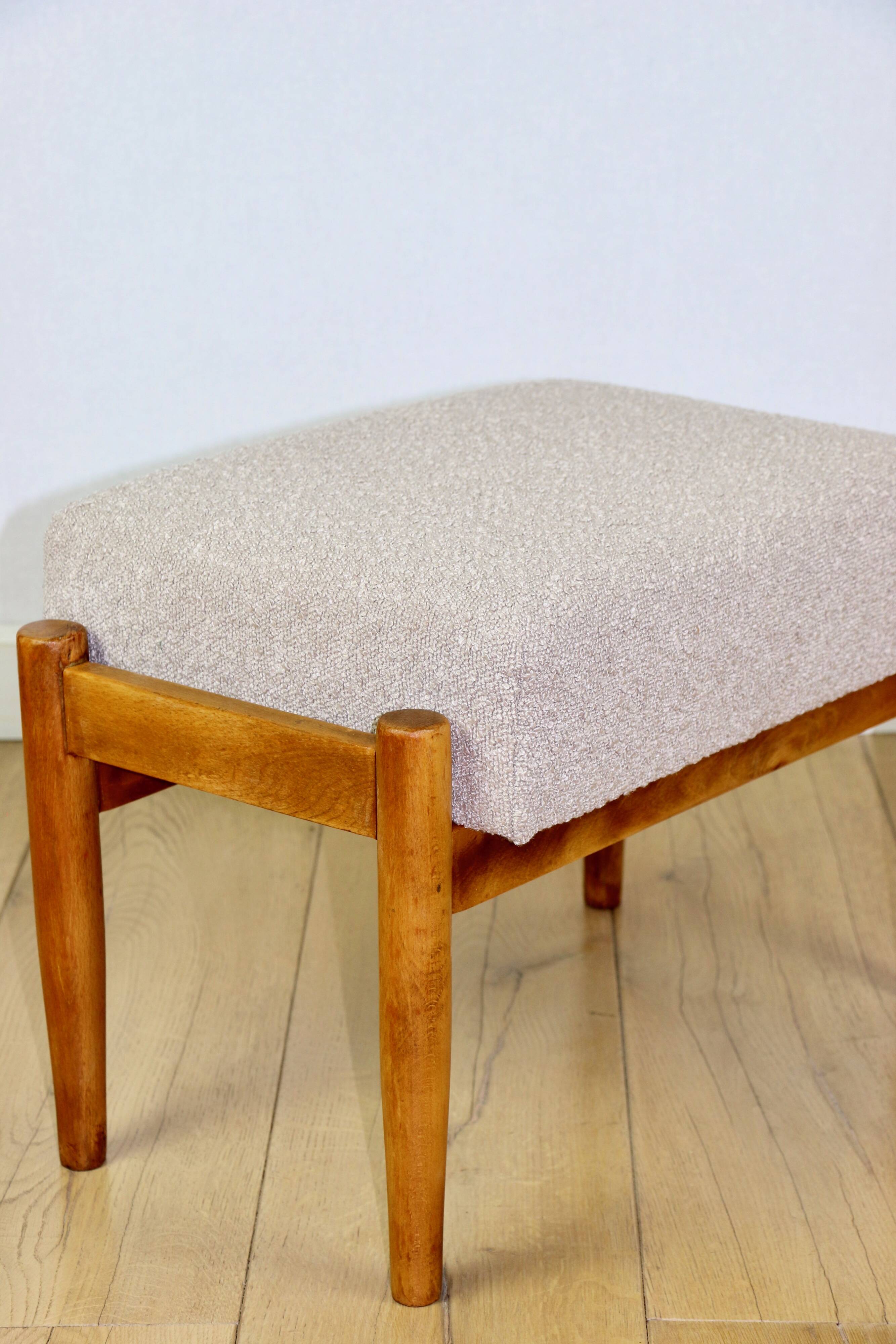 Edmund Homa stool beige boucle seat