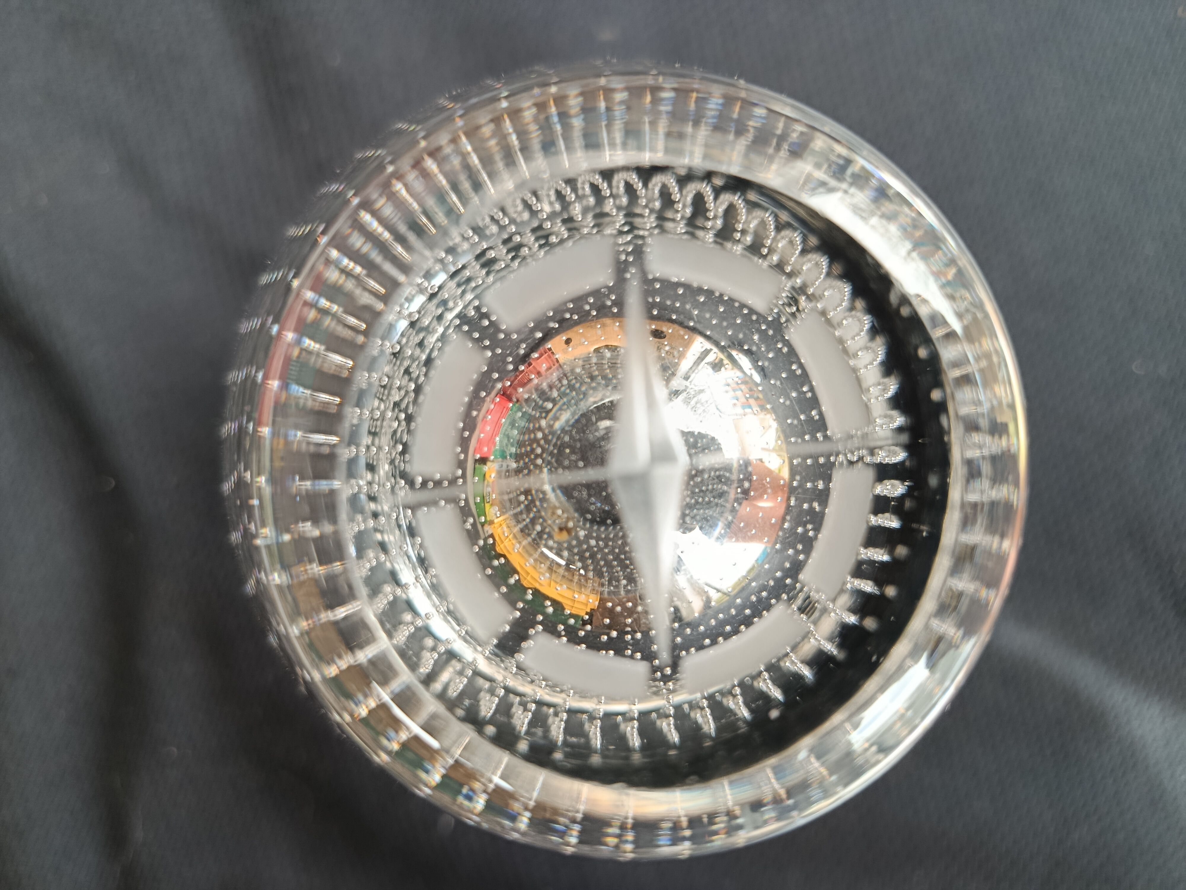 Bubble glass vase