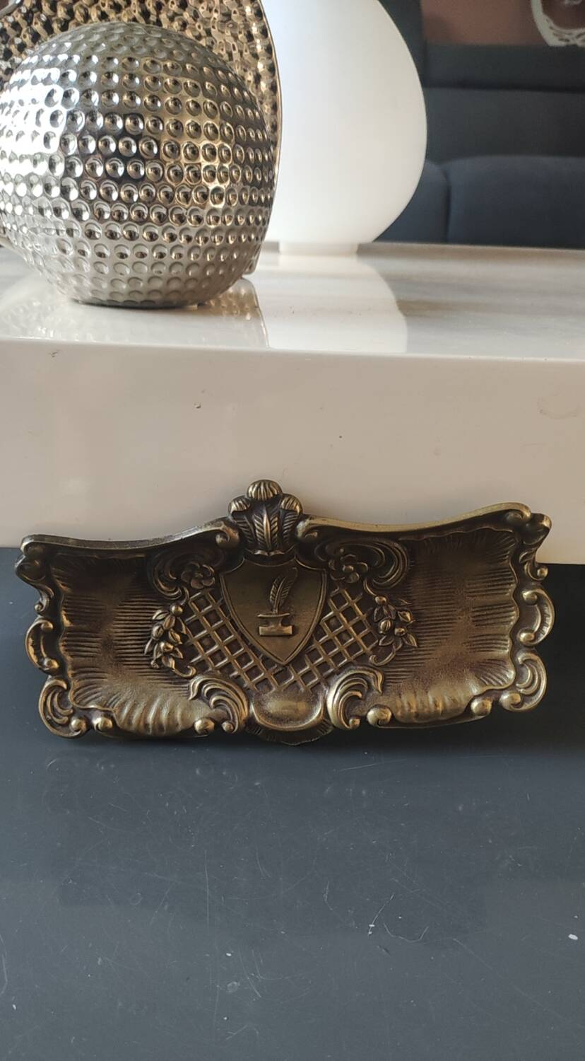 Purse style Rocaille/Napoleon III in aged gold patina brass