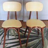 Chaises coeur Baumann jaune