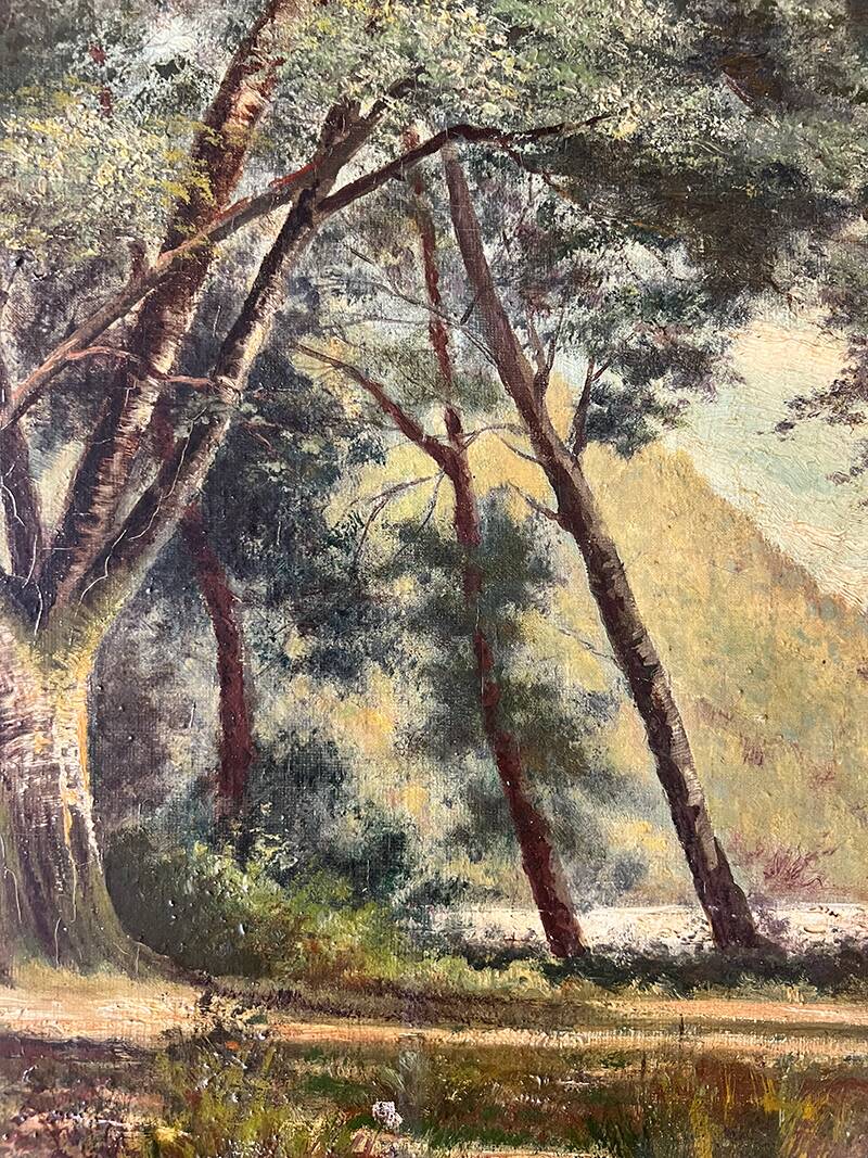 Tableau "Sous-bois", Huile sur toile