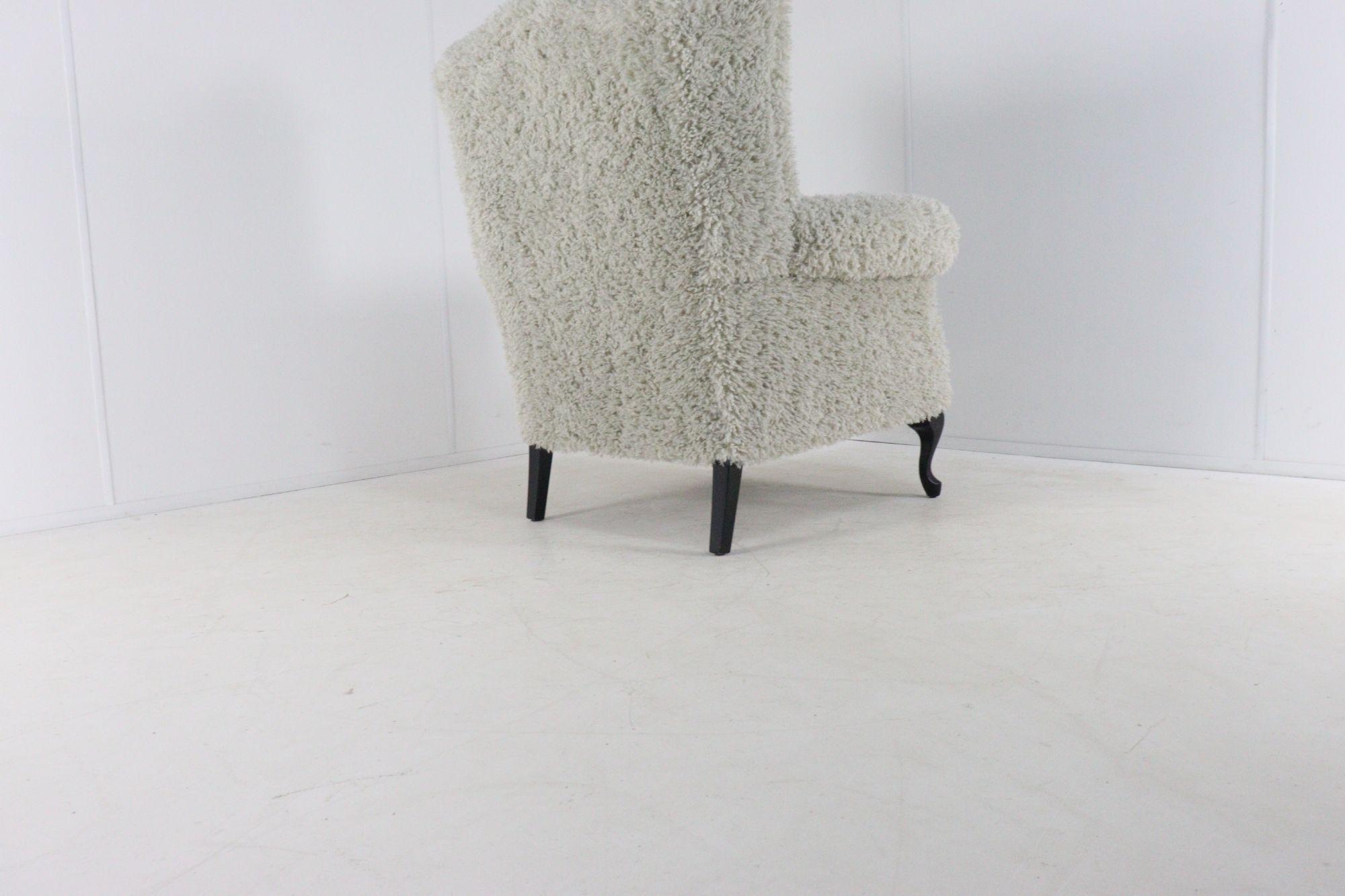 Armchair chair hairy Doodle retro fully restored - new upholstery