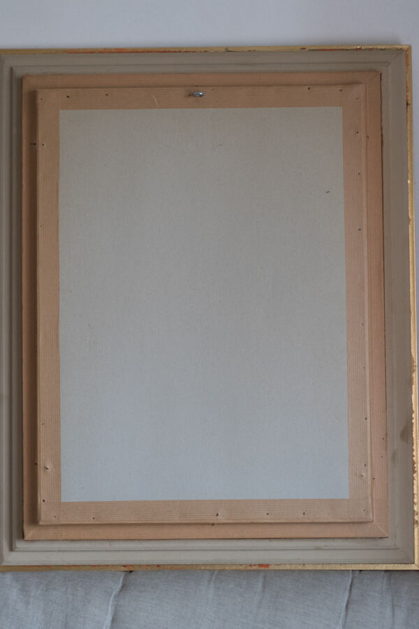 Huile sur toile scène de marché Napolitain des années 50