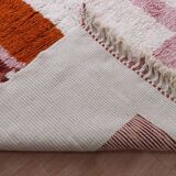 Unique natural wool Moroccan rug 3x2 m