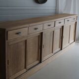 Old large pharmacy cabinet - profession / solid oak