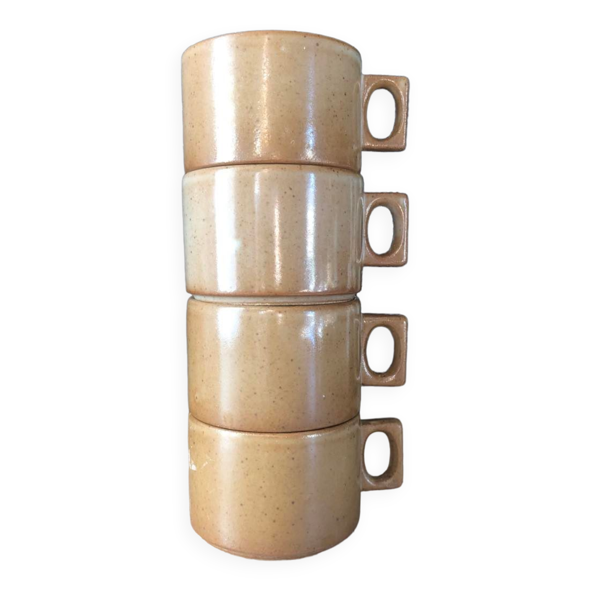 4 brenne stoneware coffee cups