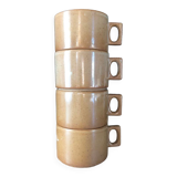 4 brenne stoneware coffee cups