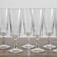 8 flûtes à champagne en verre modèle Regence Luminarc, vintage