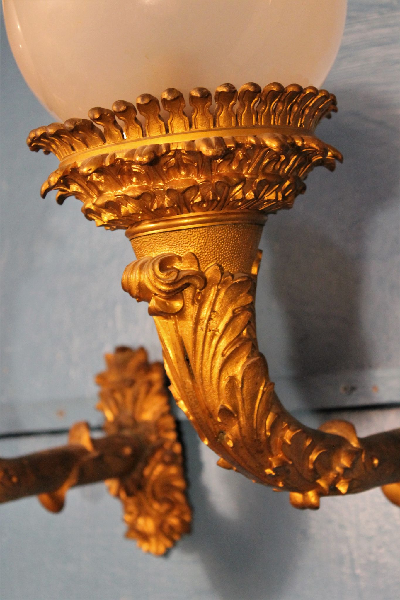 Pair of wall light  bronze "Torches / torches" early twentieth century