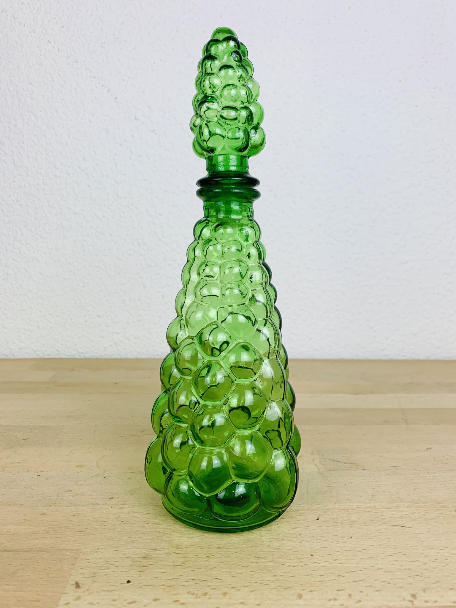 Carafe bouteille italienne verre verte