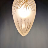 Frosted crystal suspension (3 available), early 20th century.