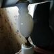 Vintage lamp with white opaline foot