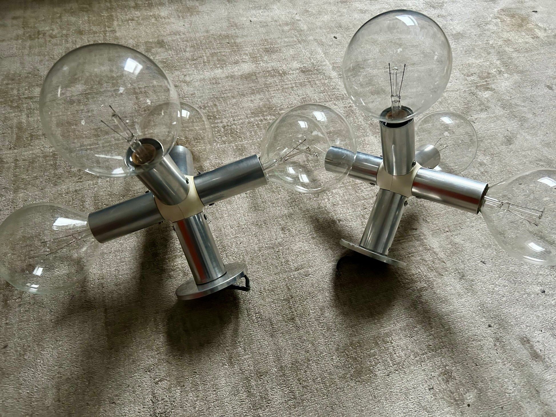 Pair of wall lights by Trix & Robert Haussmann for Swiss Lamps Int., Switzerland, 1960s