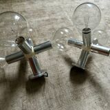 Pair of wall lights by Trix & Robert Haussmann for Swiss Lamps Int., Switzerland, 1960s