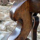 Colonial style pedestal table Indochina Asia vintage 1930s carved wood