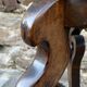 Colonial style pedestal table Indochina Asia vintage 1930s carved wood