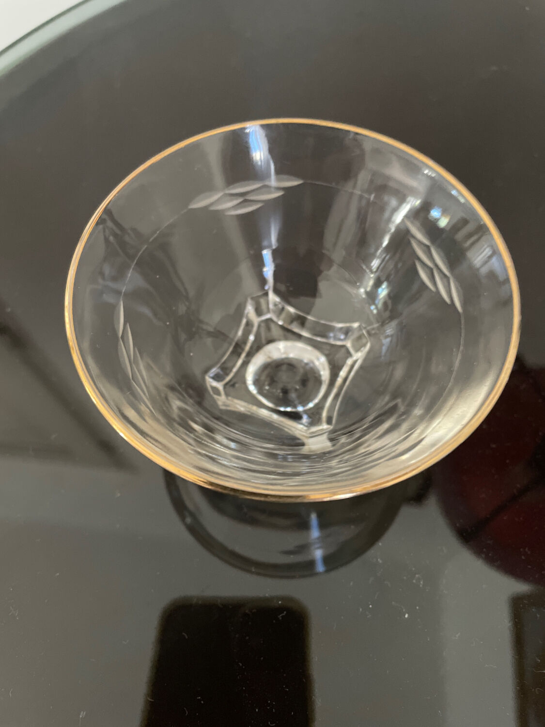 Set of 7 glass ramekins 1950