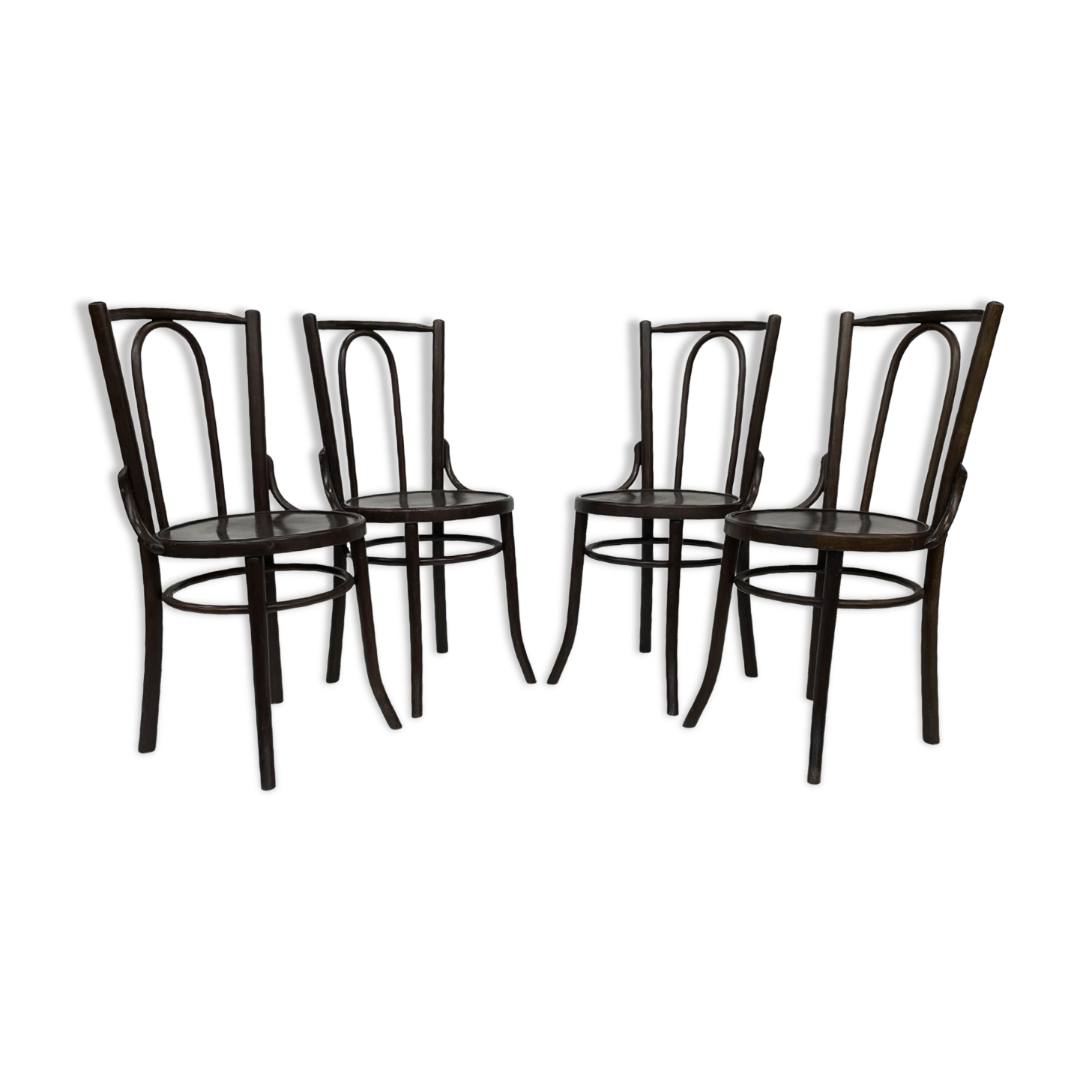 Set of four vintage bistro chairs 50